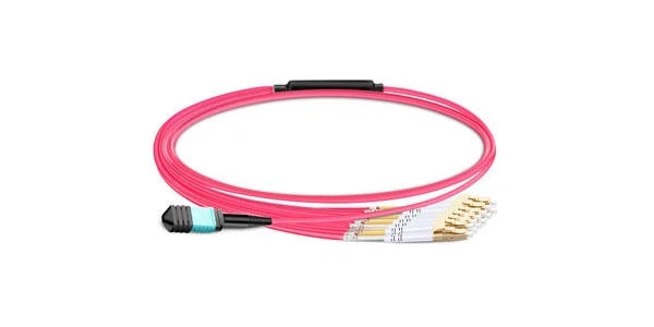 OM4 12F MPO- 6xDuplex LC Breakout Patch-kabel