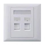 wall style 2ports faceplate